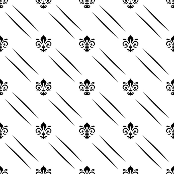 nahtloses Muster mit königlicher Lilie - Foto, Bild
