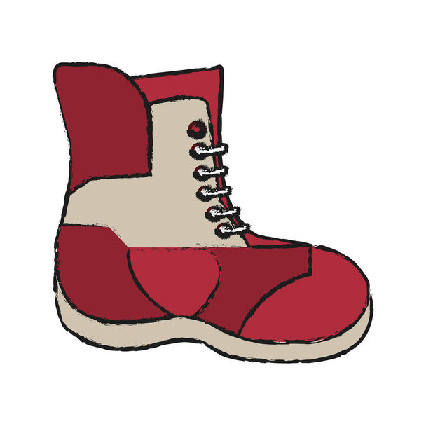 Boot of winter cloth design - Vector, Image