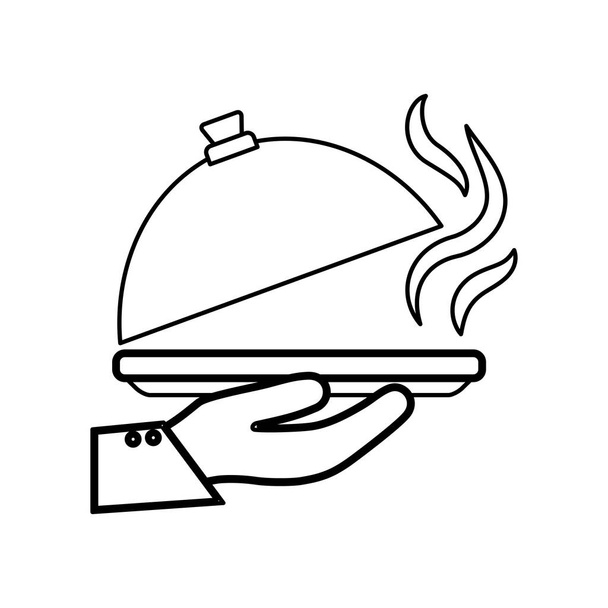 Waiter hand symbol - Vector, Image