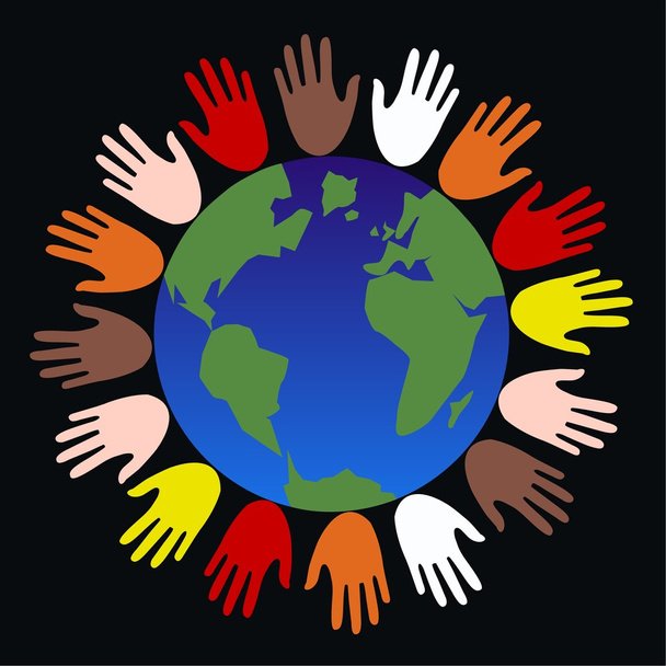 Peace love diversity united - Vector, Image