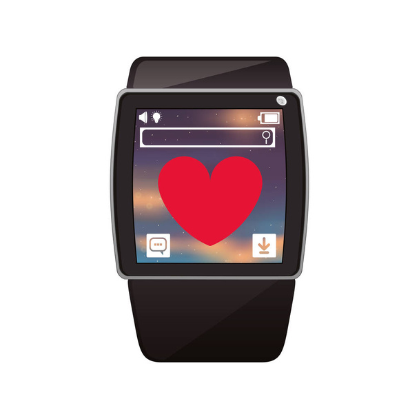 Isolated smart watch design - Vector, Image