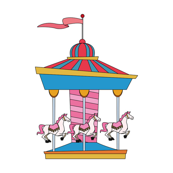 Isolated carnival carousel design - Vector, Image