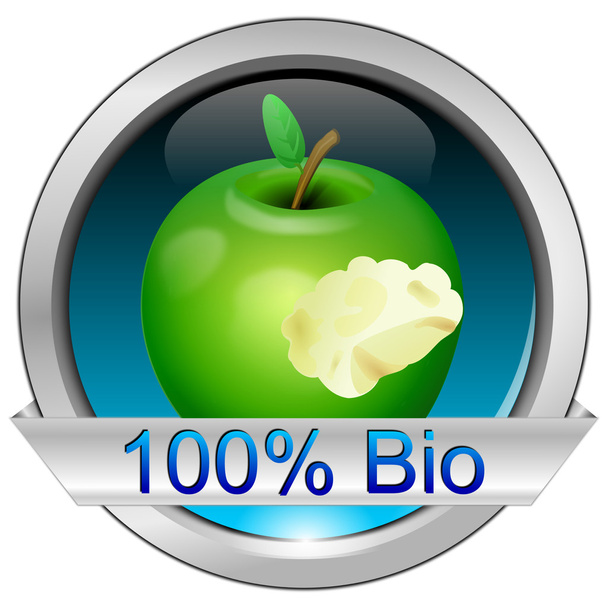 Κουμπί 100% Bio - Φωτογραφία, εικόνα