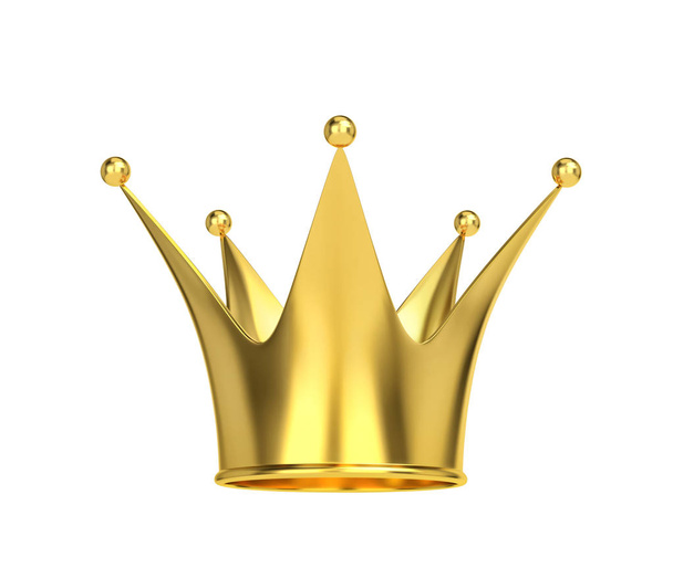 Золотая корона на белом
 - Фото, изображение