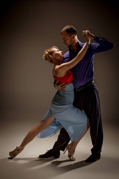 The man and the woman dancing argentinian tango - 写真・画像