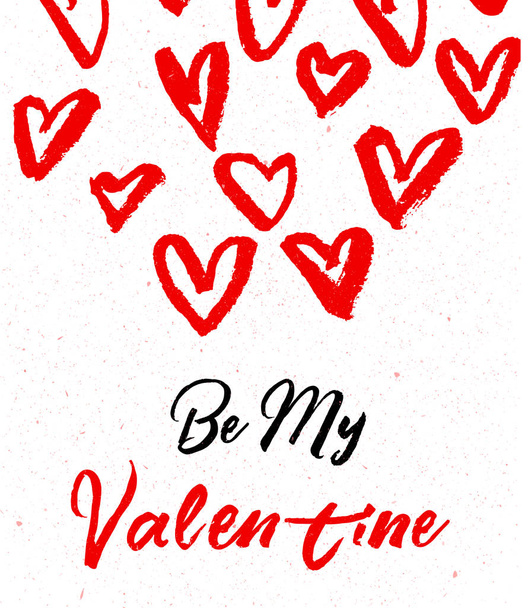 Valentines day greeting card. Be mine. - Vector, imagen