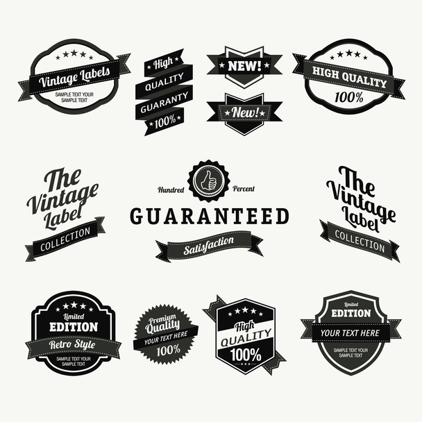 Premium and High Quality Labels vintage design - Vector, Imagen