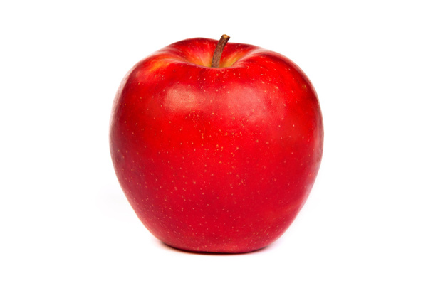 lesklé červené jablko, izolované na bílém - Fotografie, Obrázek