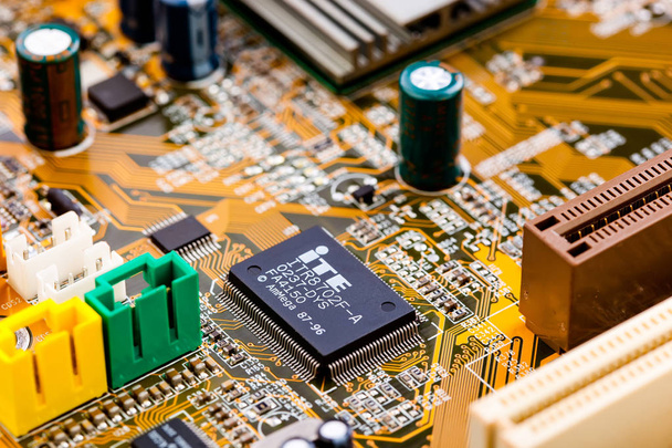 Computer motherboard closeup - Фото, зображення