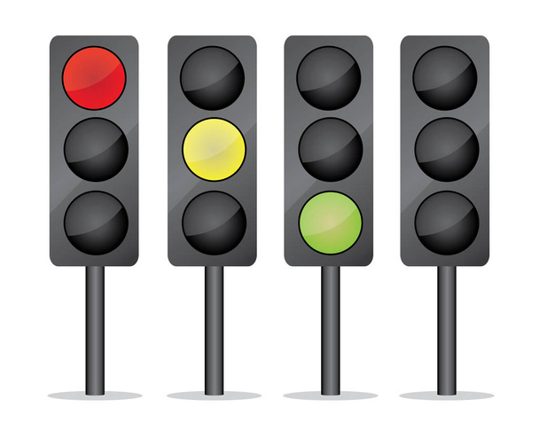 traffic light illustration - Vector, afbeelding