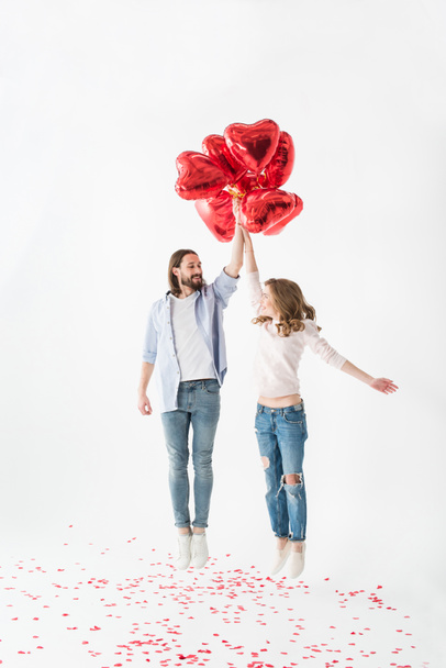 Couple with air balloons  - Fotoğraf, Görsel