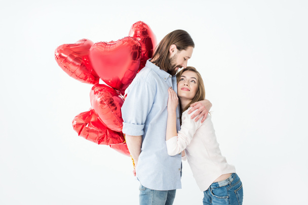 Couple avec ballons à air
 - Photo, image