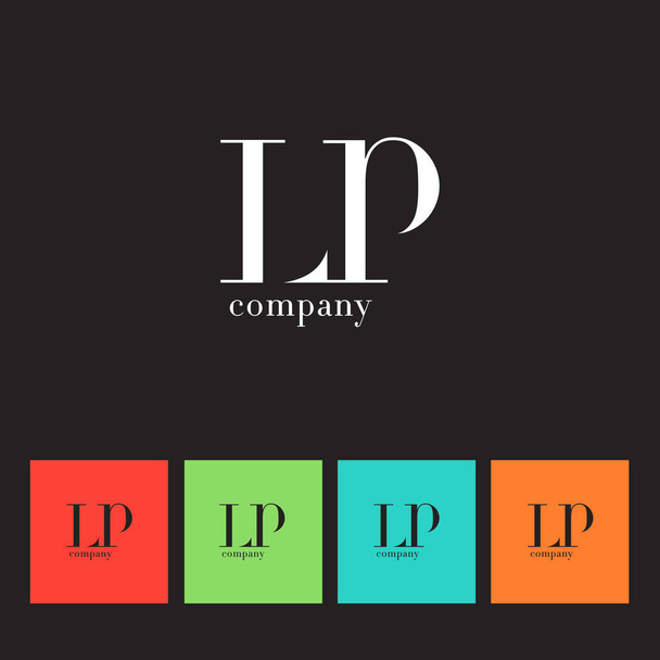 L & P Letter Logo   - Vector, Image