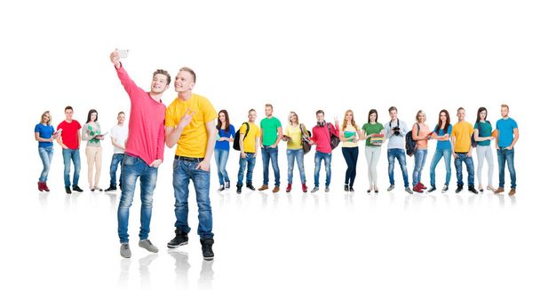Велика група студентів-підлітків
  - Фото, зображення