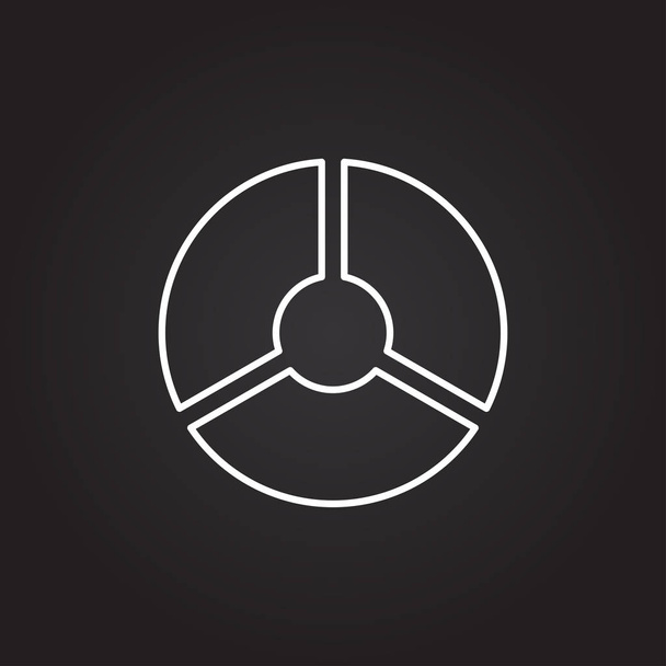icon of circle diagram sign  - Vektor, obrázek