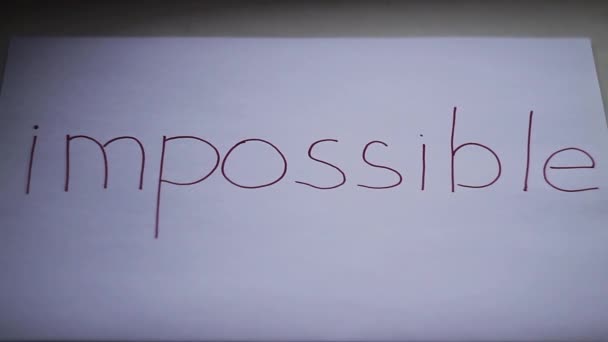 Mot impossible obtient l'im enlevé pour le rendre possible
 - Séquence, vidéo