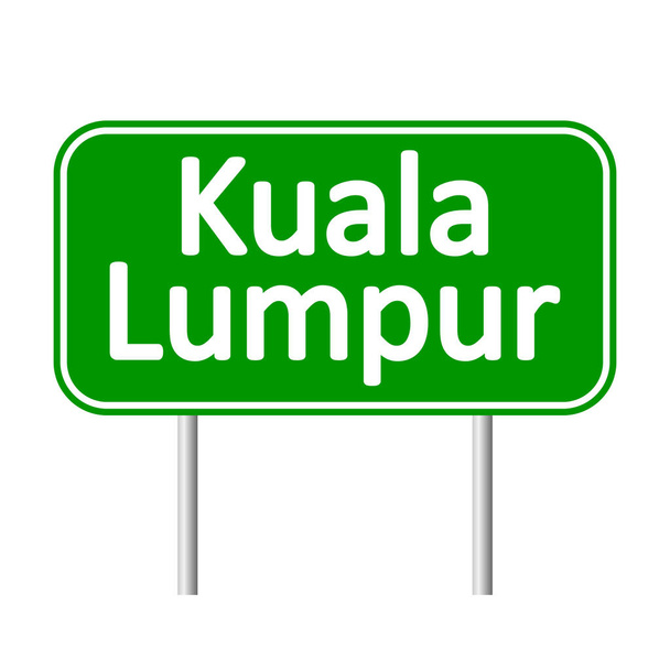 Kuala Lumpur road sign. - Vector, afbeelding