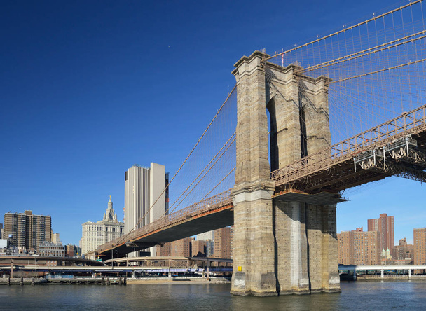 γέφυρα του Μπρούκλιν, Νέα Υόρκη. - Φωτογραφία, εικόνα