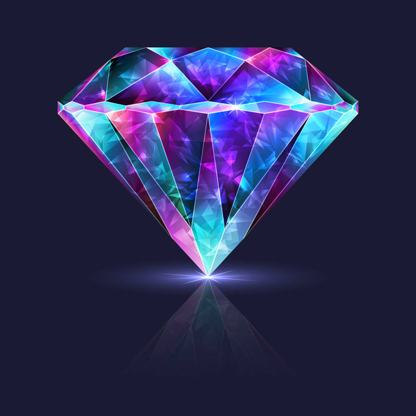 Bright Glossy Crystal Jewelry Zirconium Gemstone - Vector, imagen