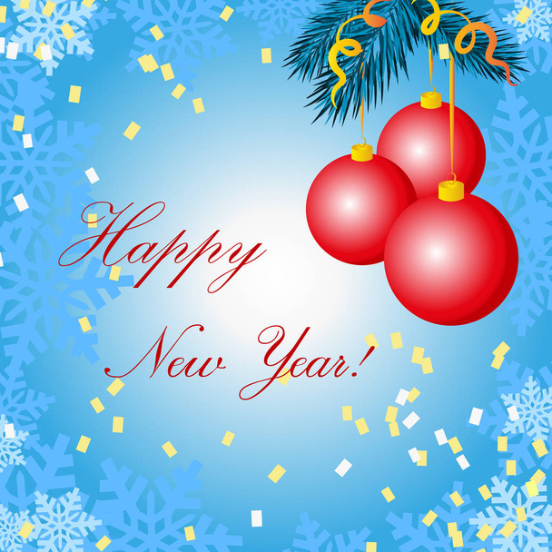 new year christmas post card collage - Vector, Image