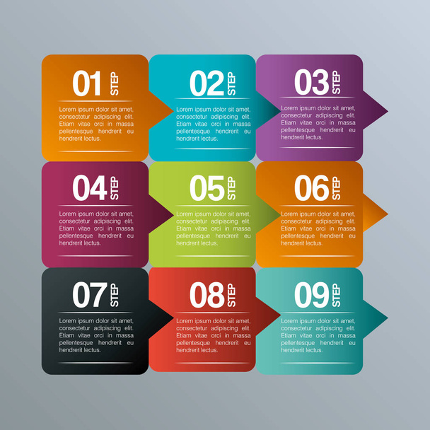 infographic templates business design - Vector, Image