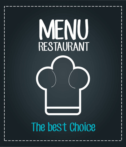 menu restaurant delicious food line isolated - Vector, Image