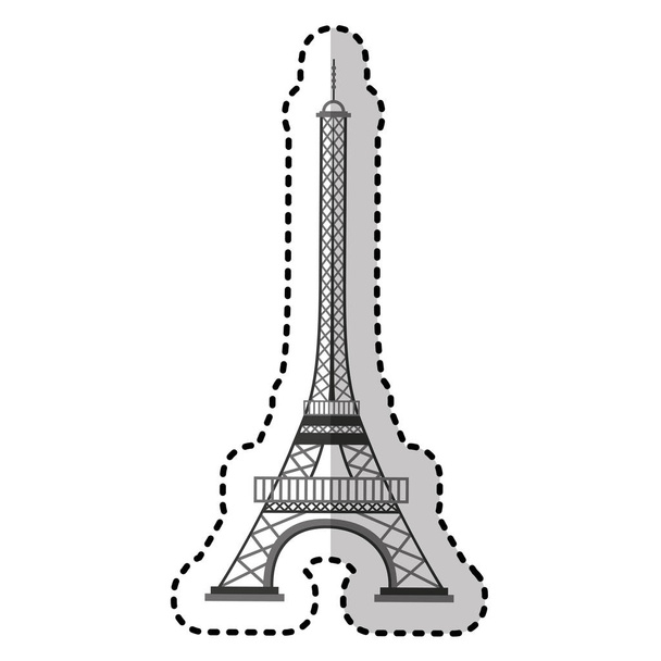 Изолированная икона Эйфелевой башни
 - Вектор,изображение