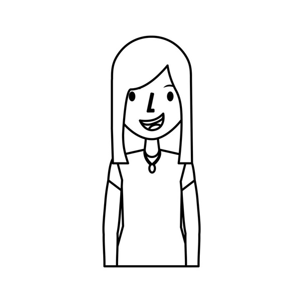 carácter avatar mujer joven
 - Vector, Imagen