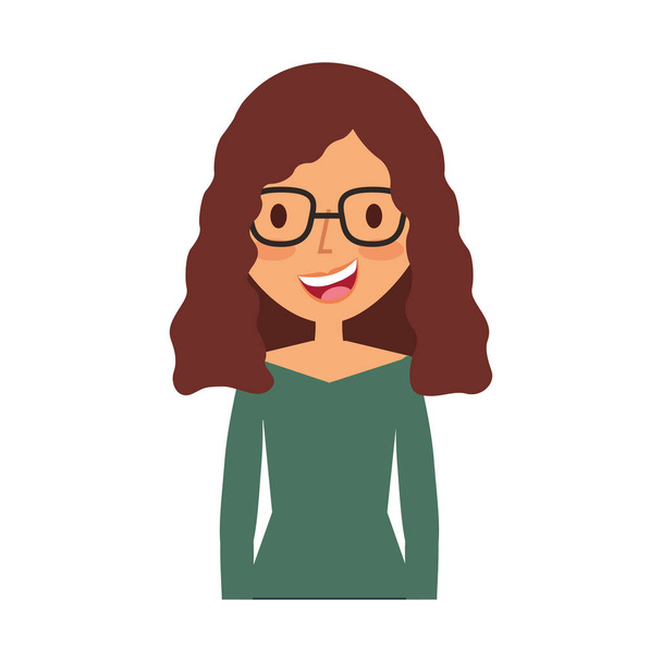 genç kadın avatar karakter - Vektör, Görsel