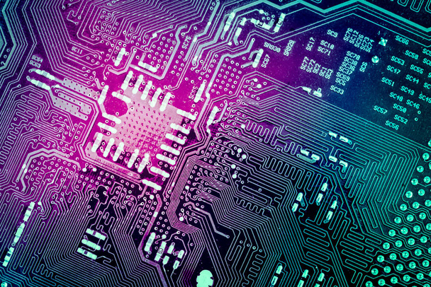 circuit imprimé complexité gros plan, fond technologique abstrait
 - Photo, image