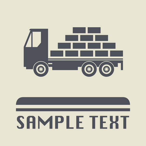 Truck icon or sign - Vektor, obrázek