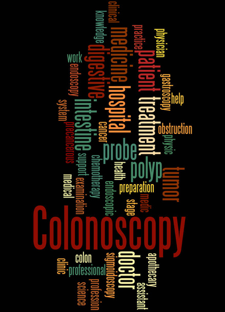 Koloskopie, Word Cloud Konzept 6 - Foto, Bild
