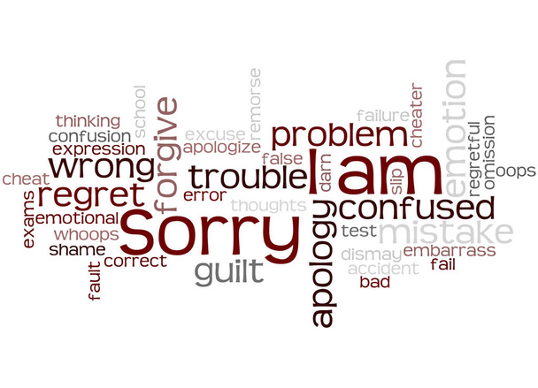 I 'm Sorry, word cloud concept 3 - Foto, afbeelding