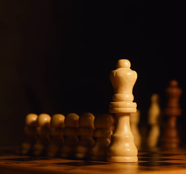 classic chess closeup on chessboard - Photo, Image