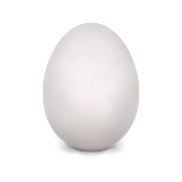 Куриное яйцо. Изолированный на белом фоне. Реалистичный чистый природный экологический продукт. Здоровое питание. Диетический продукт. Пасхальный символ. Яйцо шаблон для вашего дизайна. Векторная миграция
 - Вектор,изображение