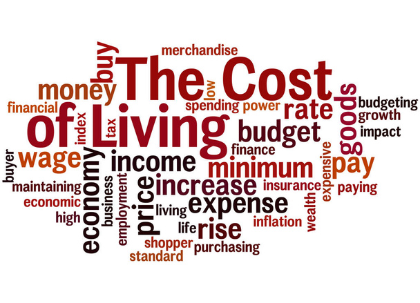 The cost of living, word cloud concept 5 - Photo, Image