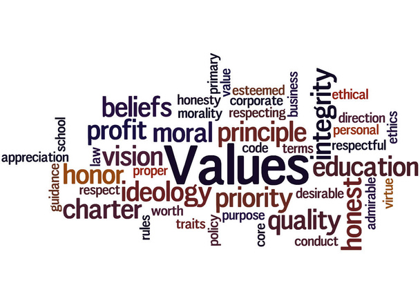 Values, word cloud concept 4 - Photo, Image