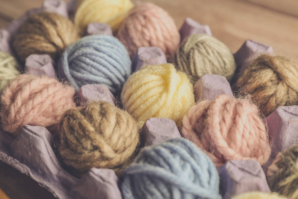 Balls of knitting yarn - Zdjęcie, obraz