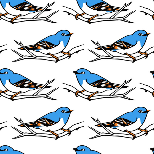 Birds seamless pattern - Vetor, Imagem
