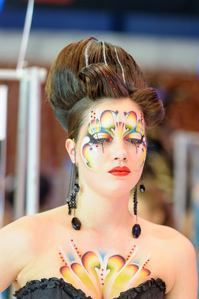 Creative makeup show at the festival of beauty - Zdjęcie, obraz