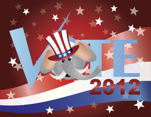 Vote Republican Elephant Illustration - Vector, Image
