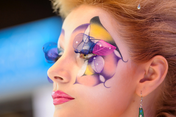 Creative makeup show at the festival of beauty - Fotoğraf, Görsel