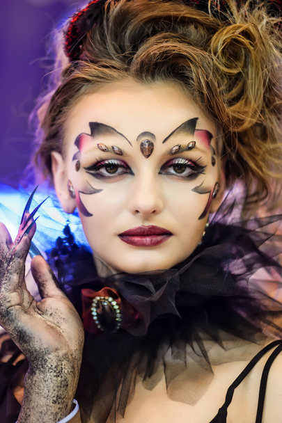 Creative makeup show at the festival of beauty - Fotoğraf, Görsel