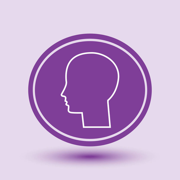 icona vettoriale testa umana - Vettoriali, immagini