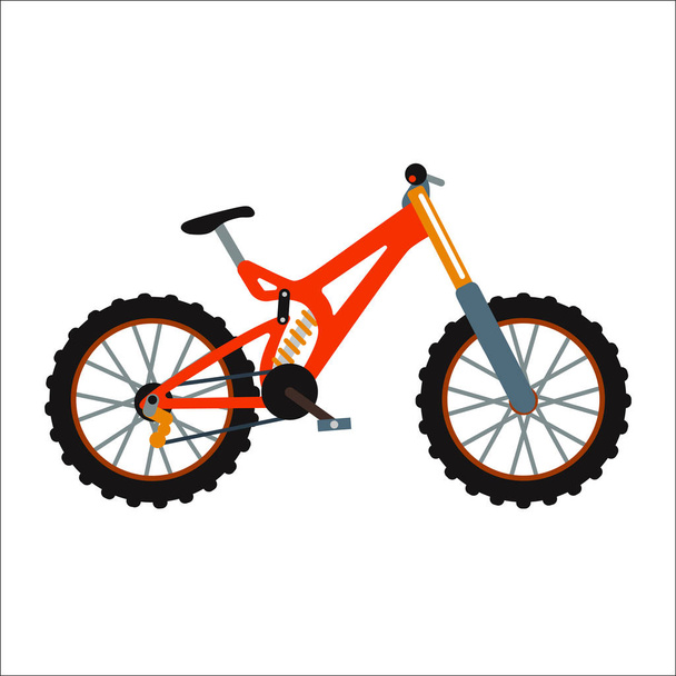 Bicicleta estilo plano aislado sobre fondo blanco vector ilustración
 - Vector, imagen