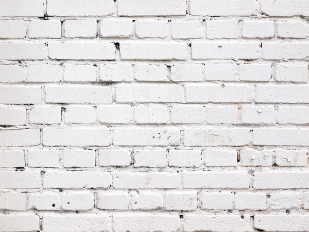 Bílá cihlová zeď textura nebo pozadí - Fotografie, Obrázek