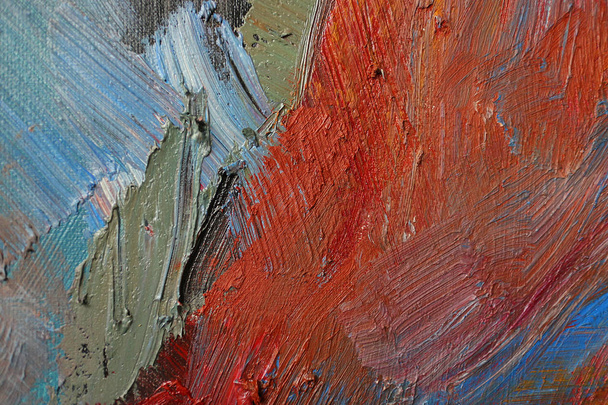 Textura pintura al óleo, acrílico, óleo, color brillante
, - Foto, Imagen