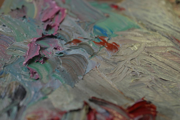 Textura pintura a óleo, acrílico, óleo, cor brilhante
, - Foto, Imagem