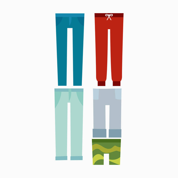 Cartoon jeans pants vector. - Vector, Image