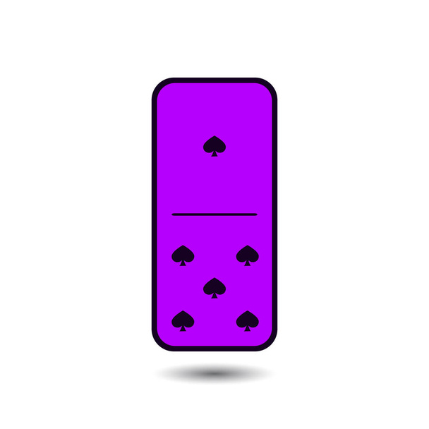 Domino spade. one and five on isolated background - Vector, Image